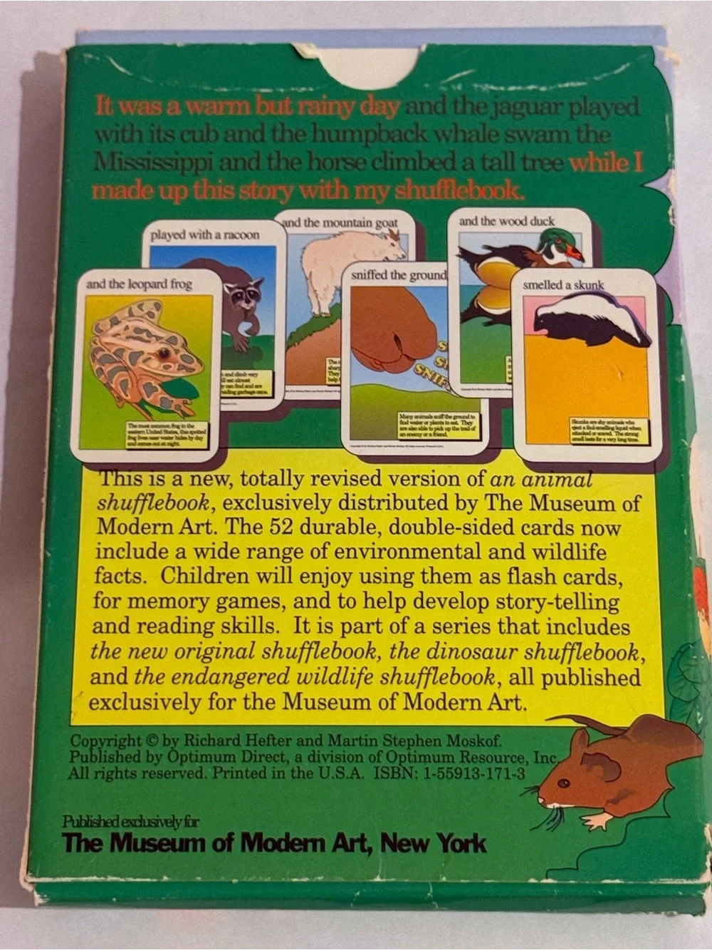 Vintage The Animals of the Americas Shufflebook Hefter & Moskof MoMA, Full Deck